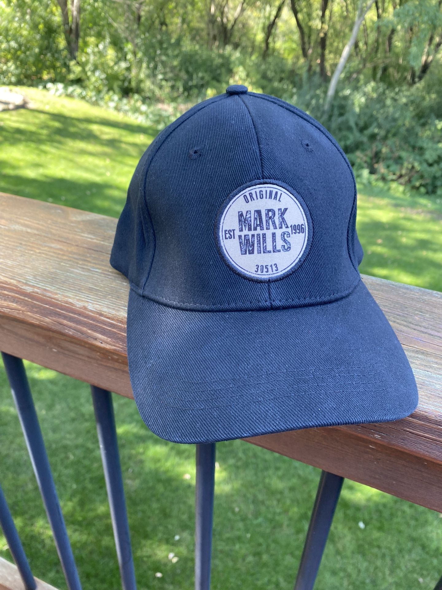“Mark Wills” Black Baseball Cap; Size L