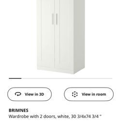 Wardrobe Armoire IKEA BRIMNES with lock