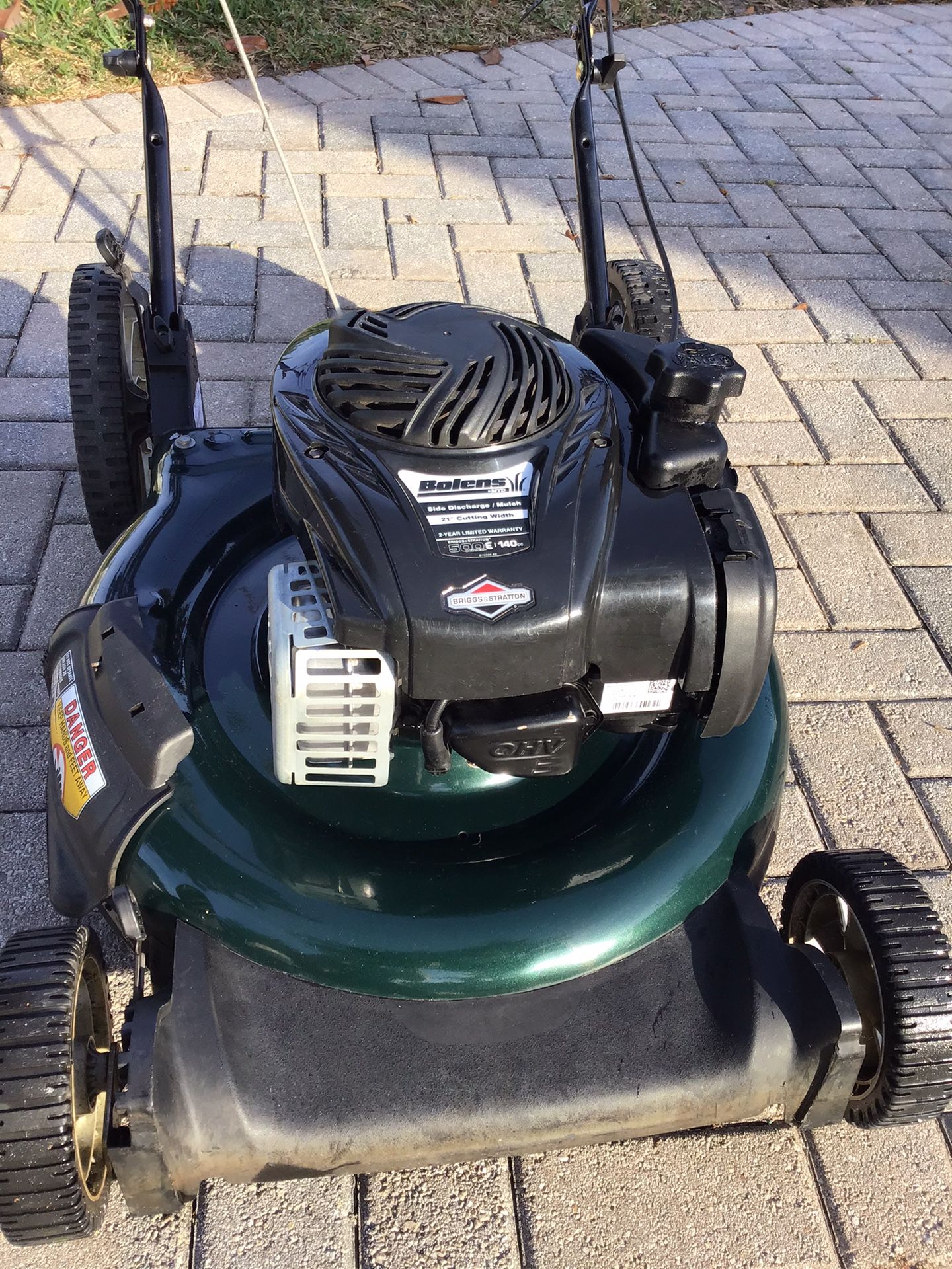 AV MOWER BOLENS 21, Push Lawnmower Rear Bag/Mulching Horse