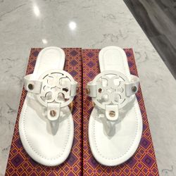 Tory Burch Miller Sandals White
