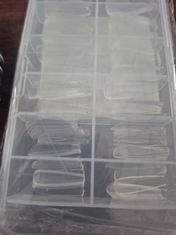 Clear Acrylic Nail Tips Storage Box Set