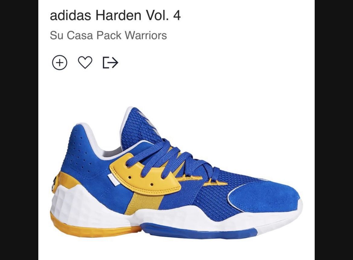 Adidas Basketball Harden Su Casa Pack Warriors