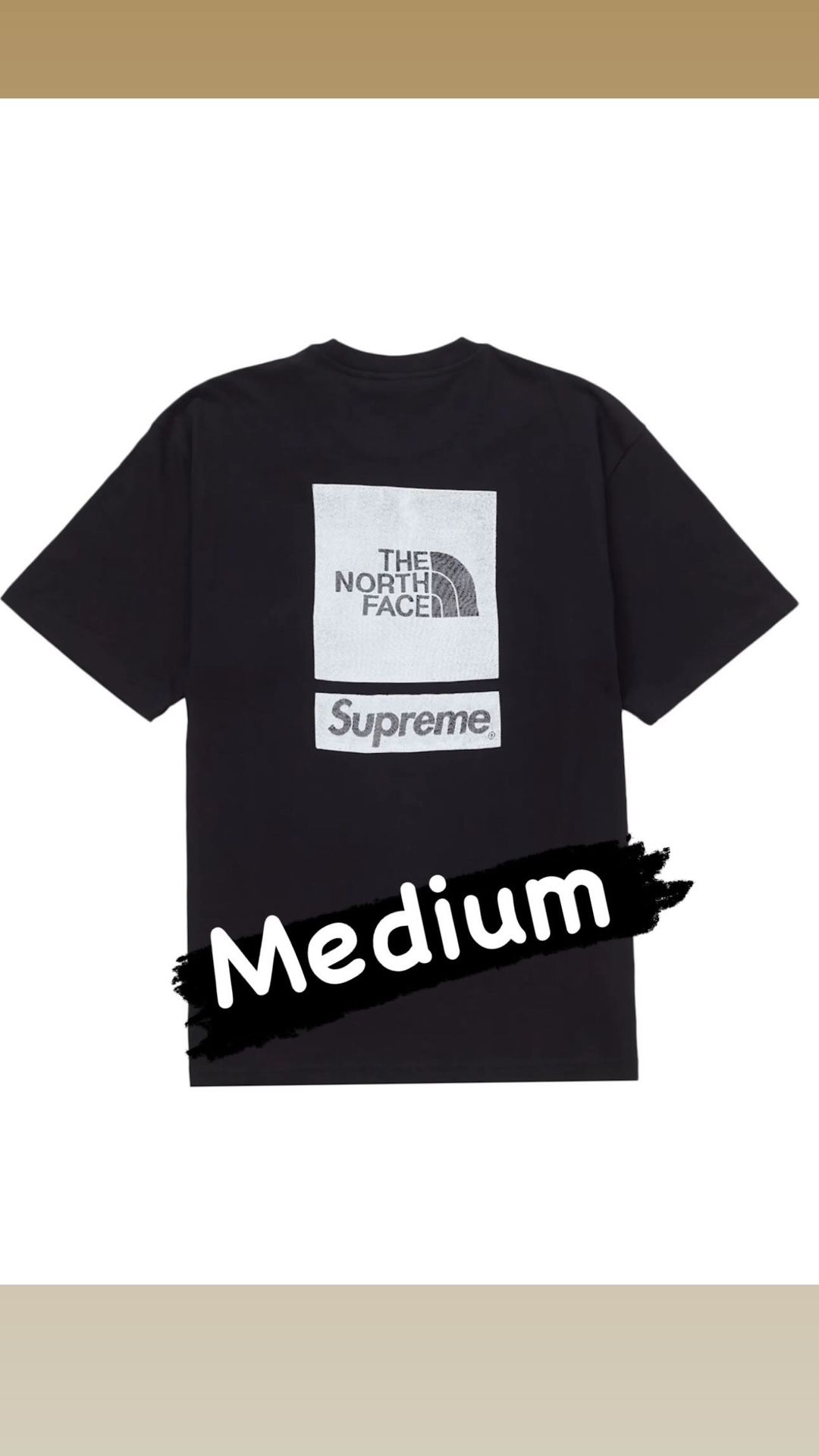 Supreme The North Face S/S Top Tee Black Size Medium 