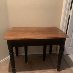 Wooden Table With Castors