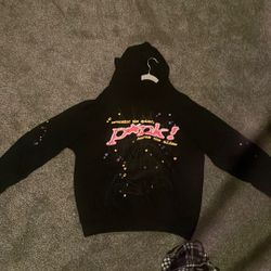 MEDIUM PINK AND BLACK SP5DER HOODIE