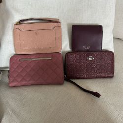 4 Designer Wristlets / Clutches