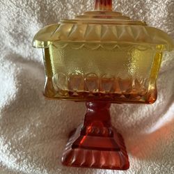 Vintage Jeanette Glass Lidded Box
