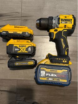 Dewalt hammer drill xr max with batteries