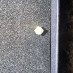 14 Carrot Gold over .925 Sterling Silver 1/2ctTW Moissanite screw back earrings