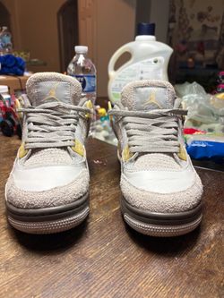 Air Jordan 4 Gray Suede Sneakers