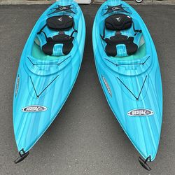 Pelican trailblazer 100nxt kayaks with paddles