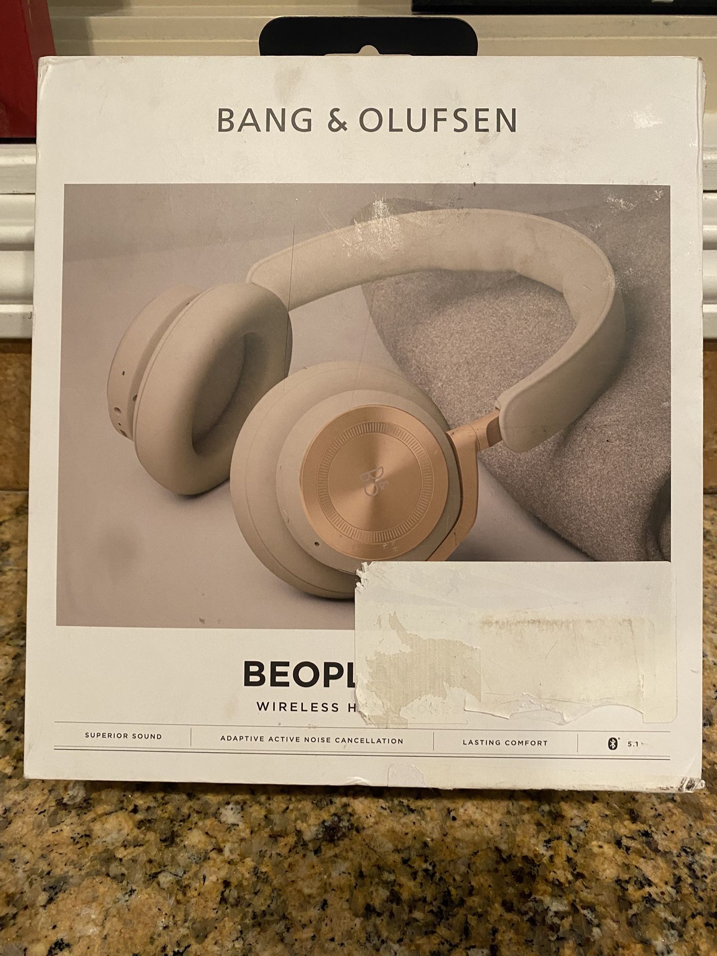 Like New Excellent Condition Bang & Olufsen Beoplay Gold HX Noise Cancelling Headphones With Case In Original Box $200