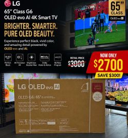LG G6 SMART 4K TV BRAND NEW OLED 65 INCH