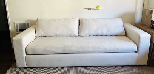 Living Spaces Isabella Sand Sofa Couch 97”