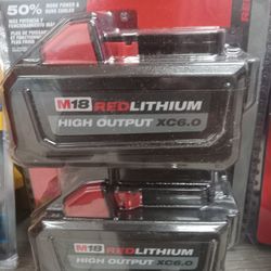 Milwaukee Two 6.0ah Batteries