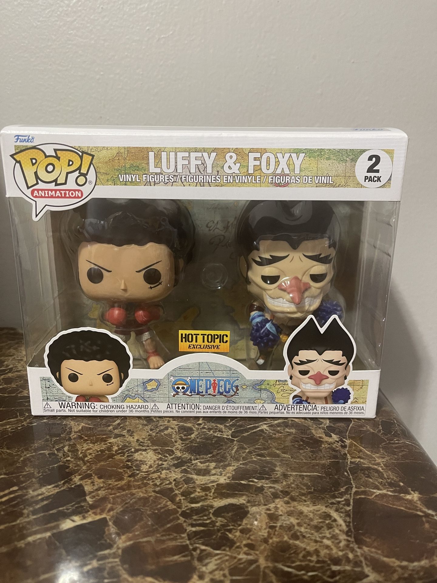 Funko Pop: One Piece, Luffy and Foxy Hot Topic Exclusive 2 Pack