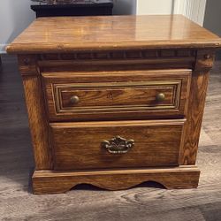 Solid Wood Nightstand (Pair)