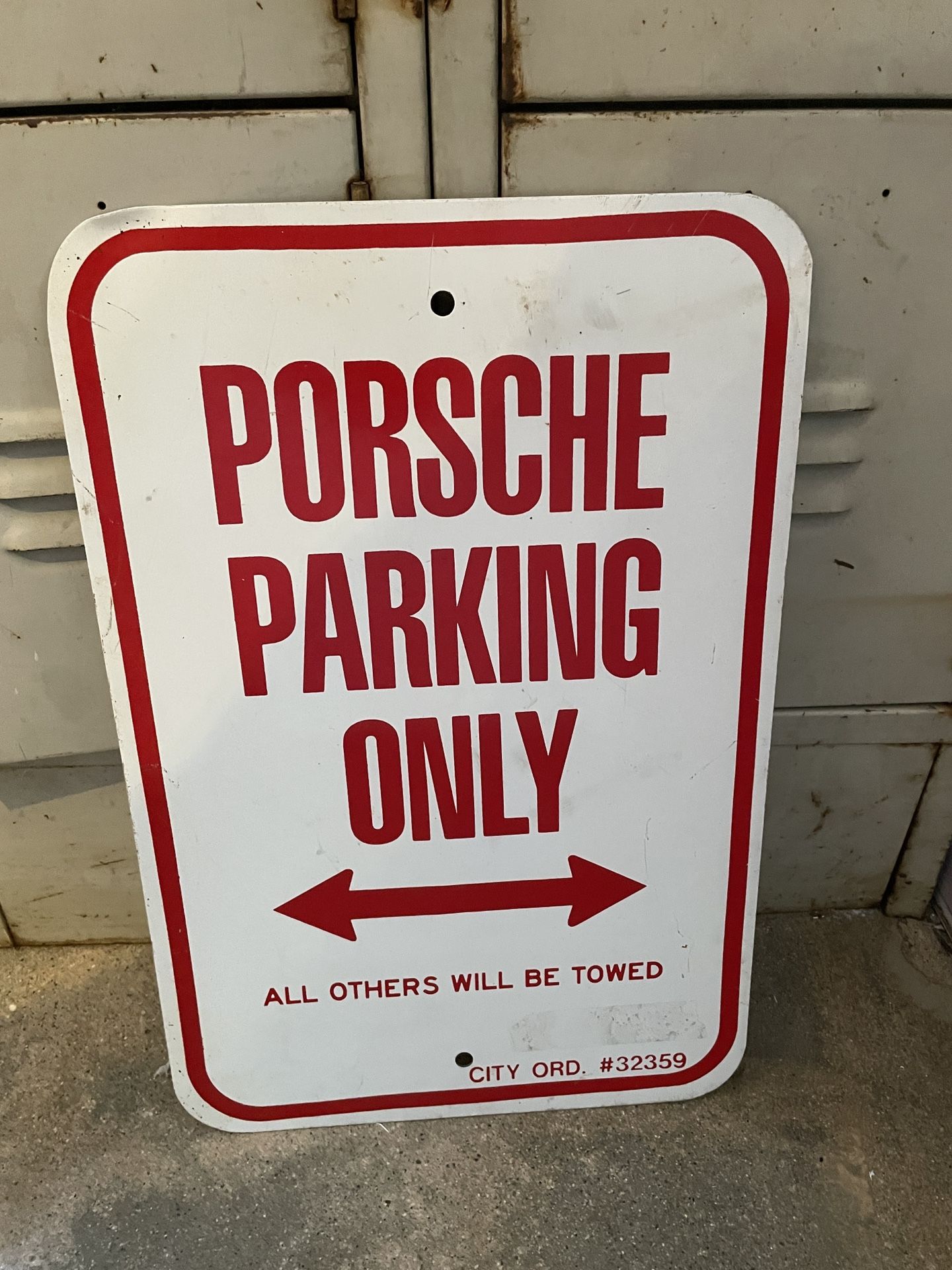 Porsche Parking Sign