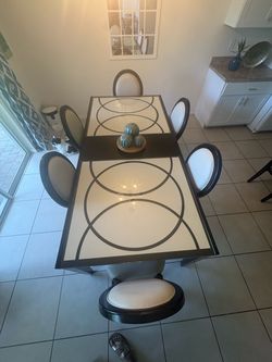 Dining Table Set with 6 Chairs
