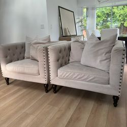 Soft Beige Sofa Chairs and Sofa