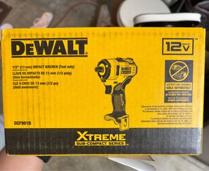 DEWALT XTREME 12-volt Max Variable Speed Brushless 1/2-in Drive Cordless Impact Wrench (Battery Not Included and Charger Not Included)
