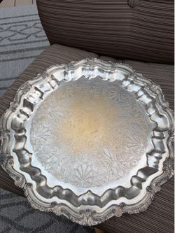 Large silver  plate