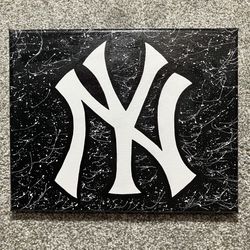 New York Yankees Hand Painted Canvas 8x10