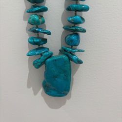 Turquoise Nugget Necklace 