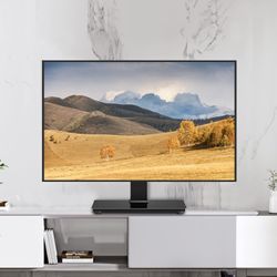 Swivel Universal TV Stand for 39-75 Inch TV , Tabletop TV Stand with Tempered Glass Base , Height Adjustable TV Mount Stand for Plasma LCD LED OLED