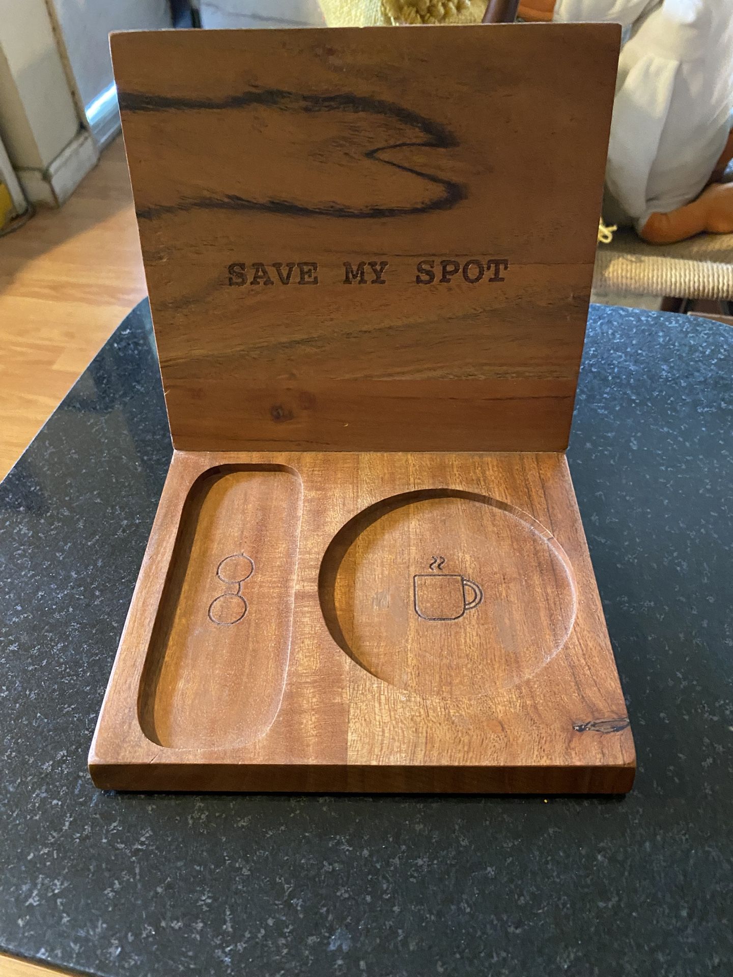 Wood Book Page Saver With Storage/ Read Description And Look At Pictures