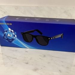 AI Smart Audio Sunglasses – Bluetooth Music & Calls – New ($139 MSRP)