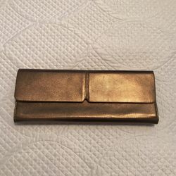 Alfani Leather Gold Clutch Purse