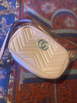 Gucci GG Marmont Chain Shoulder Bag Wild Rose