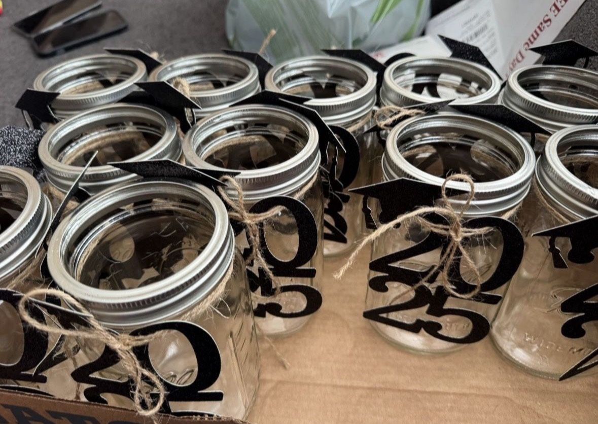 32oz Mason Hard with 2025 Decor Included Or You Can Remove