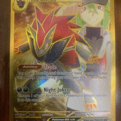 Pokemon N's Zoroark 189/159 EX Journey Together Gold Secret Rare NM