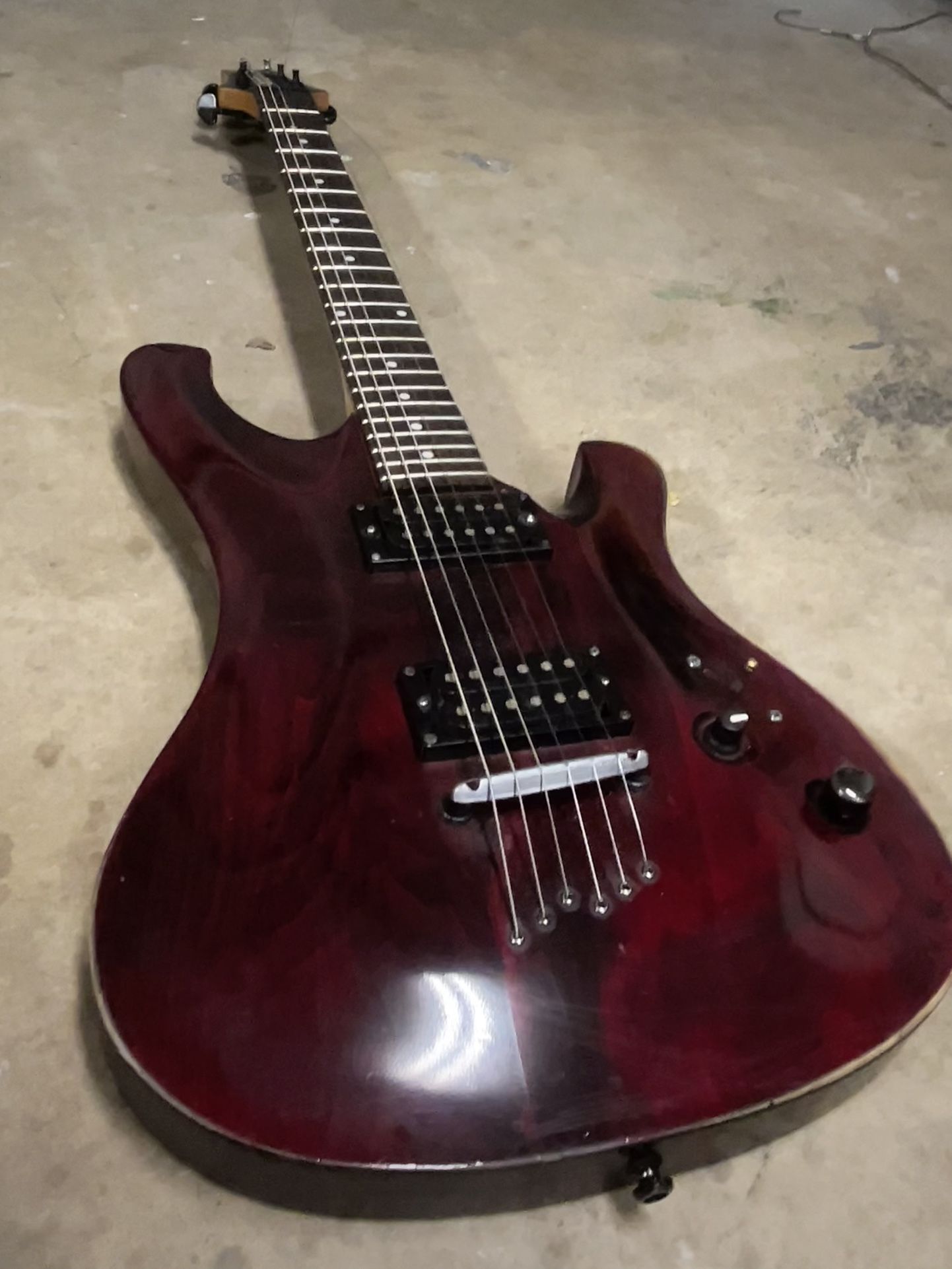 Scheter 6 String Guitar Red Wine