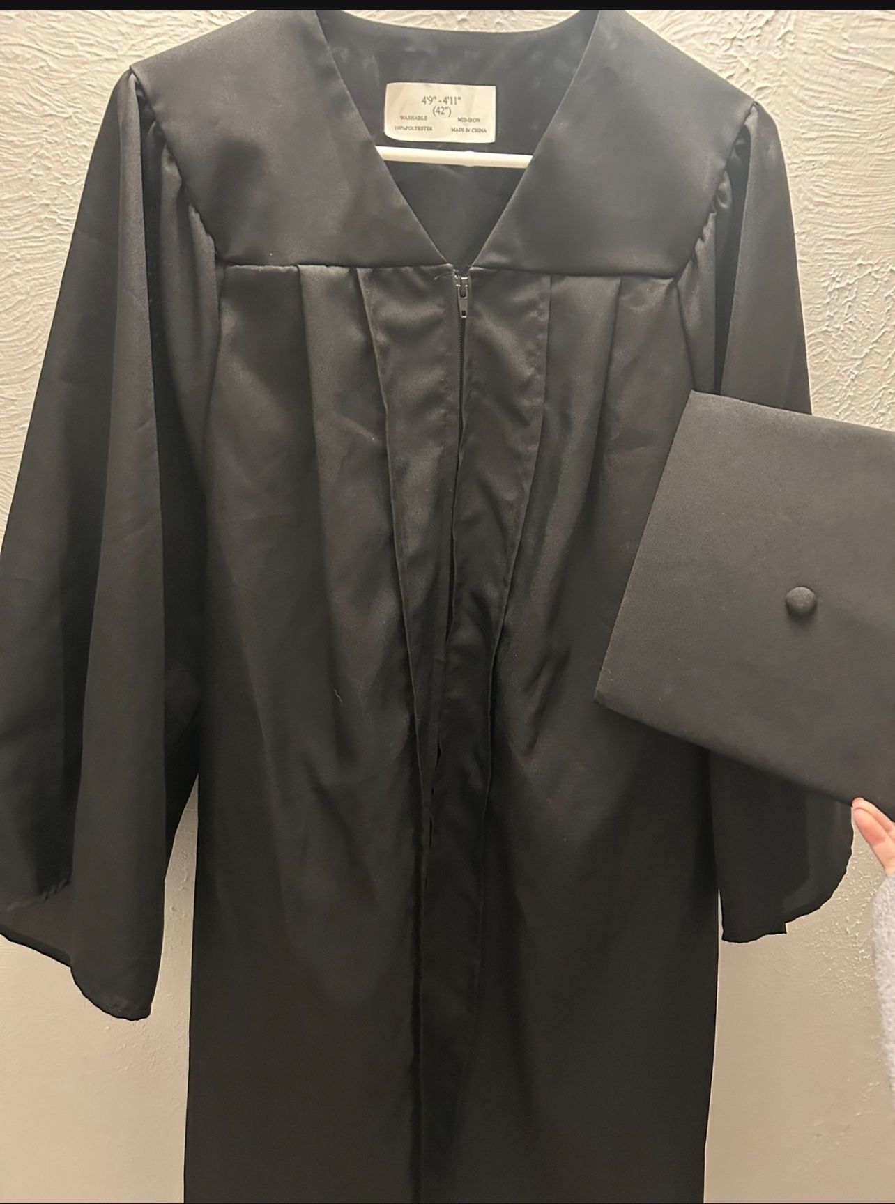 Black Graduation Gown and Cap