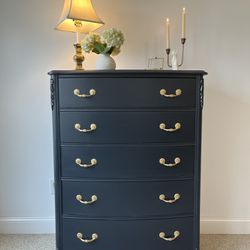 Updated- Black Dresser, Gold Handles 