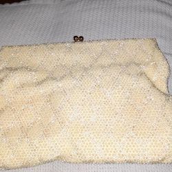 Vintage Corde Bead Pin Up Clutch Purse