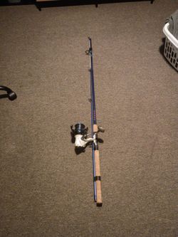 Whuppin stick 9 ft pole   saltsteiker reel ss-65 B