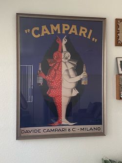 Framed Campari Poster