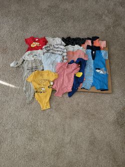 Fourteen Onsies For Infant Size 12 Months