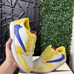 aj1 Nike Air jordan 1 low travis Scott Canary Size 7,7.5,8,8.5,9,9.5,10,10.5,11,12