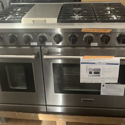 New THOR 48 In 6.8 Cu Ft Double Oven Gas Range In Stainless Steel With Griddle And 6-Burners