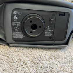 Intex Queen Air Mattress With Built In Air Pump & Deflation (Like New)