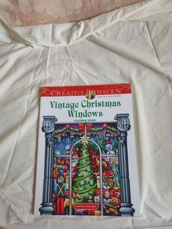 Vintage Christmas Windows coloring book