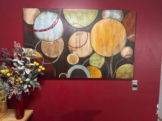 Large canvas and flowers picture