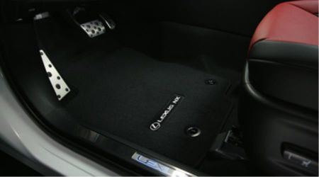 *Brand New OEM Lexus NX Carpet Floor Mats, Black With Red Rioja Thread