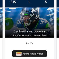 10/31 Seahawk Tickets