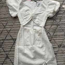 White Mini Dress, Size XS
